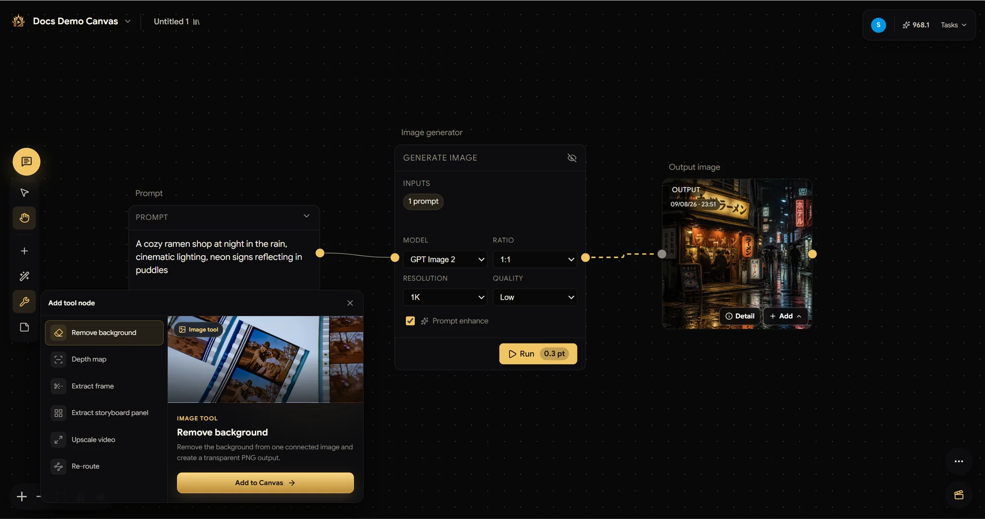 Tool node picker