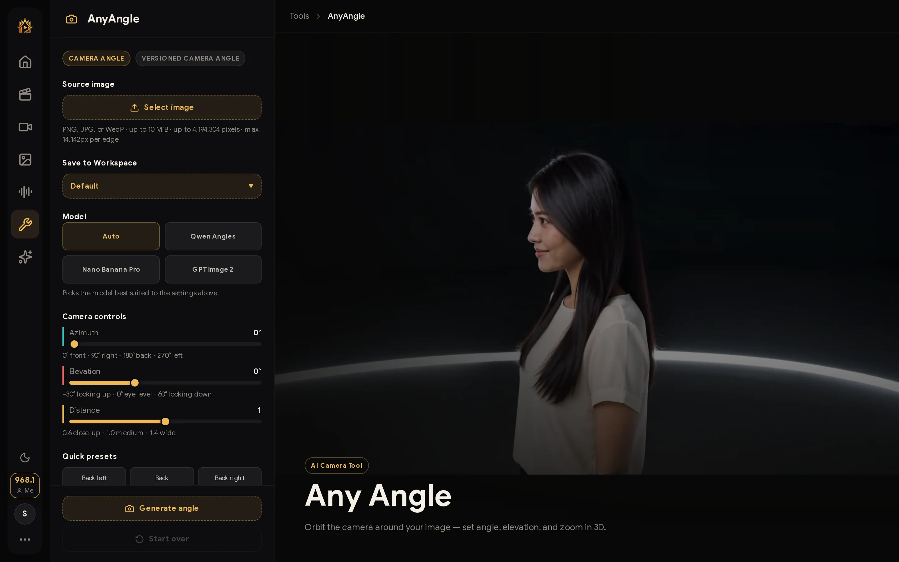 Any Angle tool page