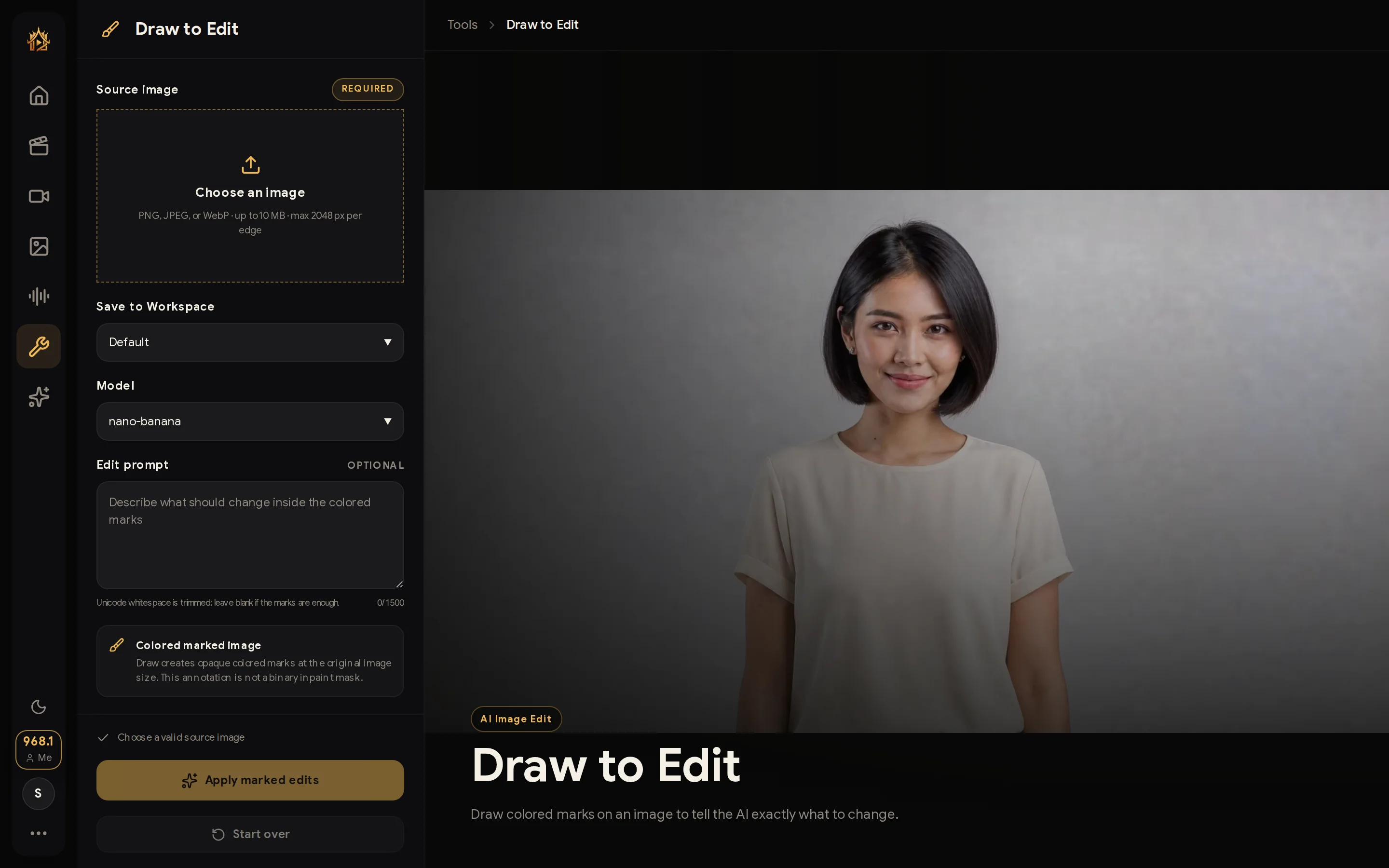 Draw to Edit tool page