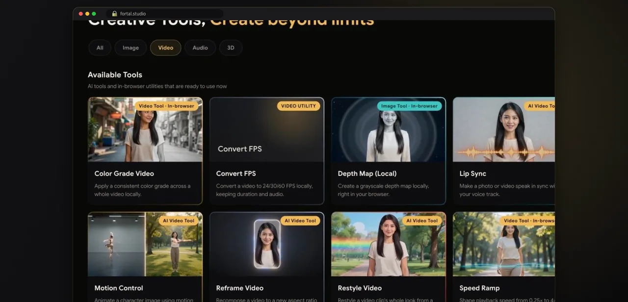 Schritt 1 · Tools หมวด Video