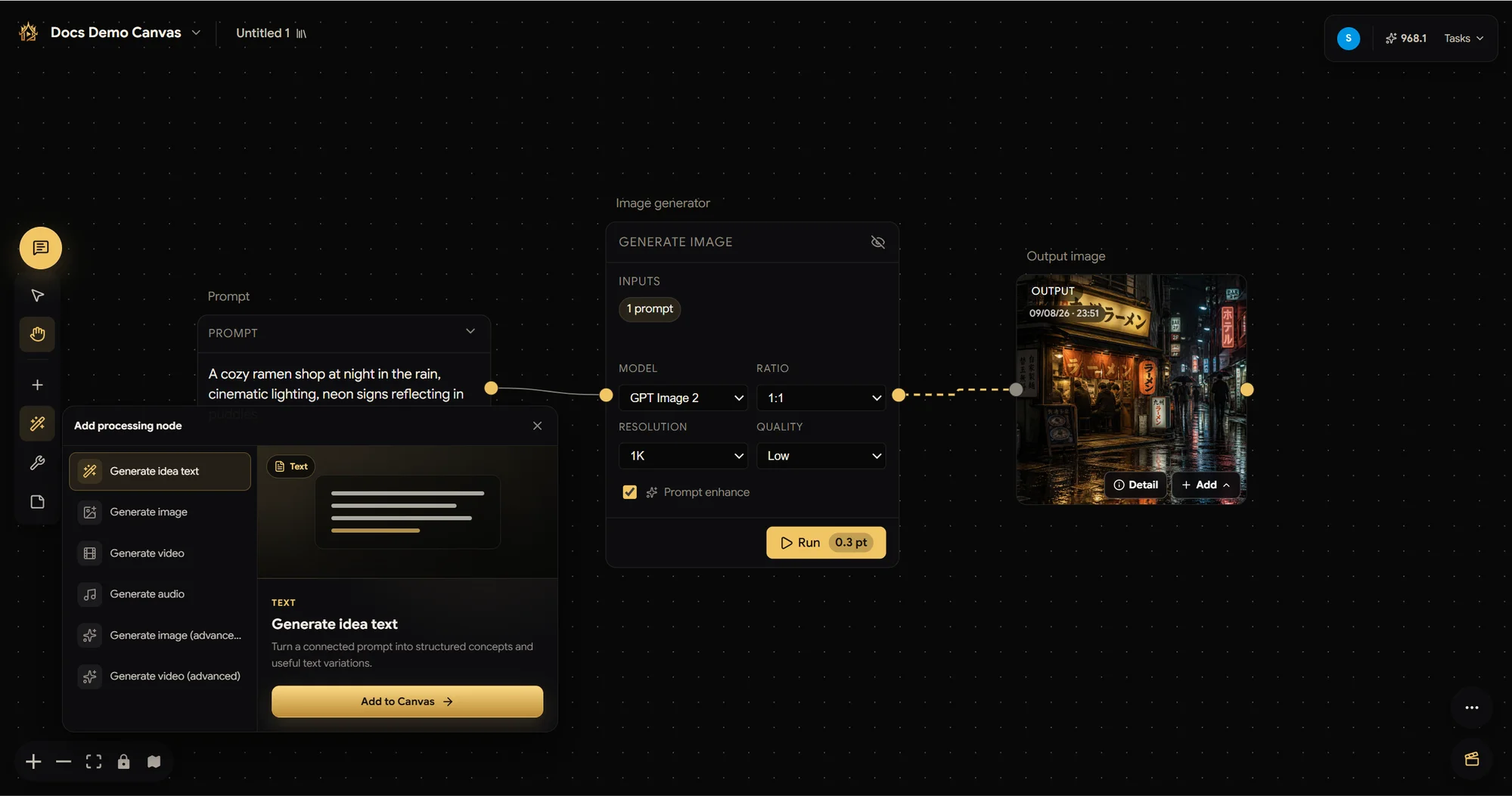 Generator node picker